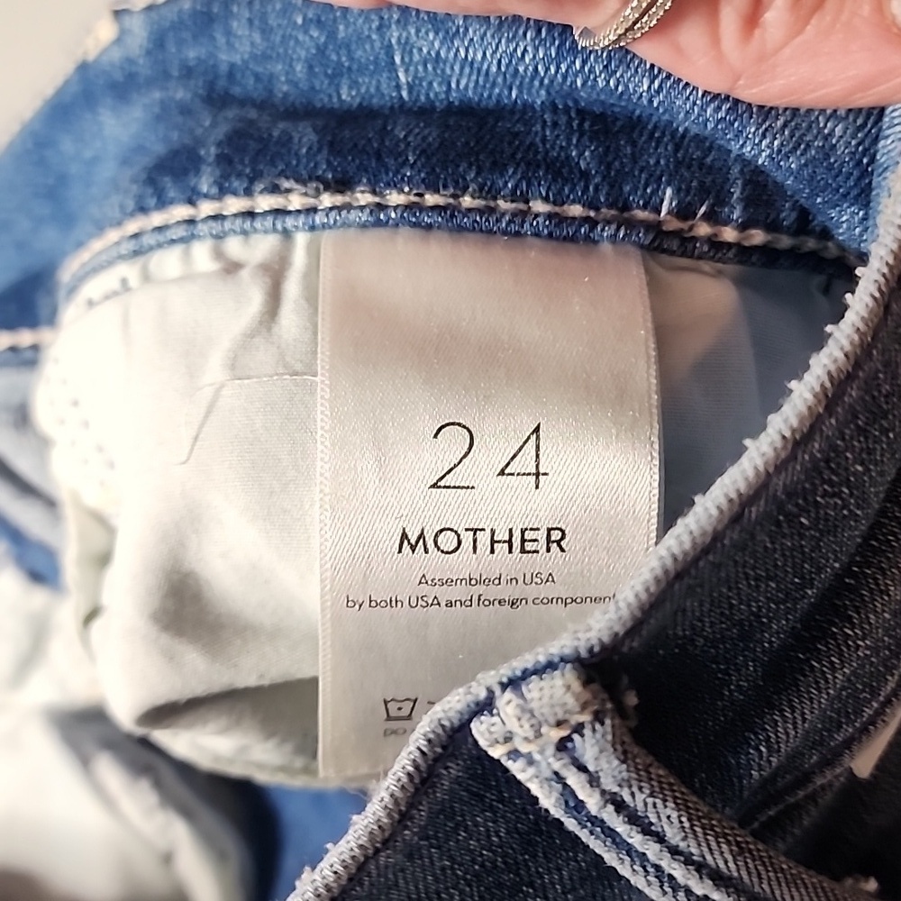 MOTHER Classic Blue Straight Leg Jeans - Picture 7 of 7